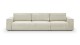 Canapé modulable convertible 5 places avec coffre de rangement en velours côtelé beige - Harper Mod