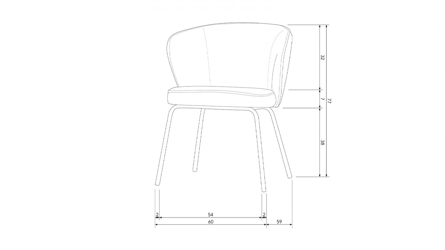 Fauteuil de table en tissu bouclé gris - Juno