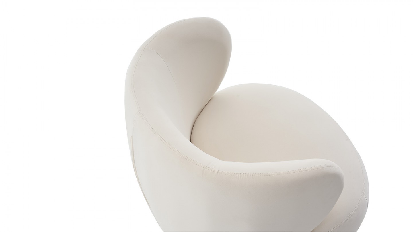 Fauteuil en velours beige - Ester