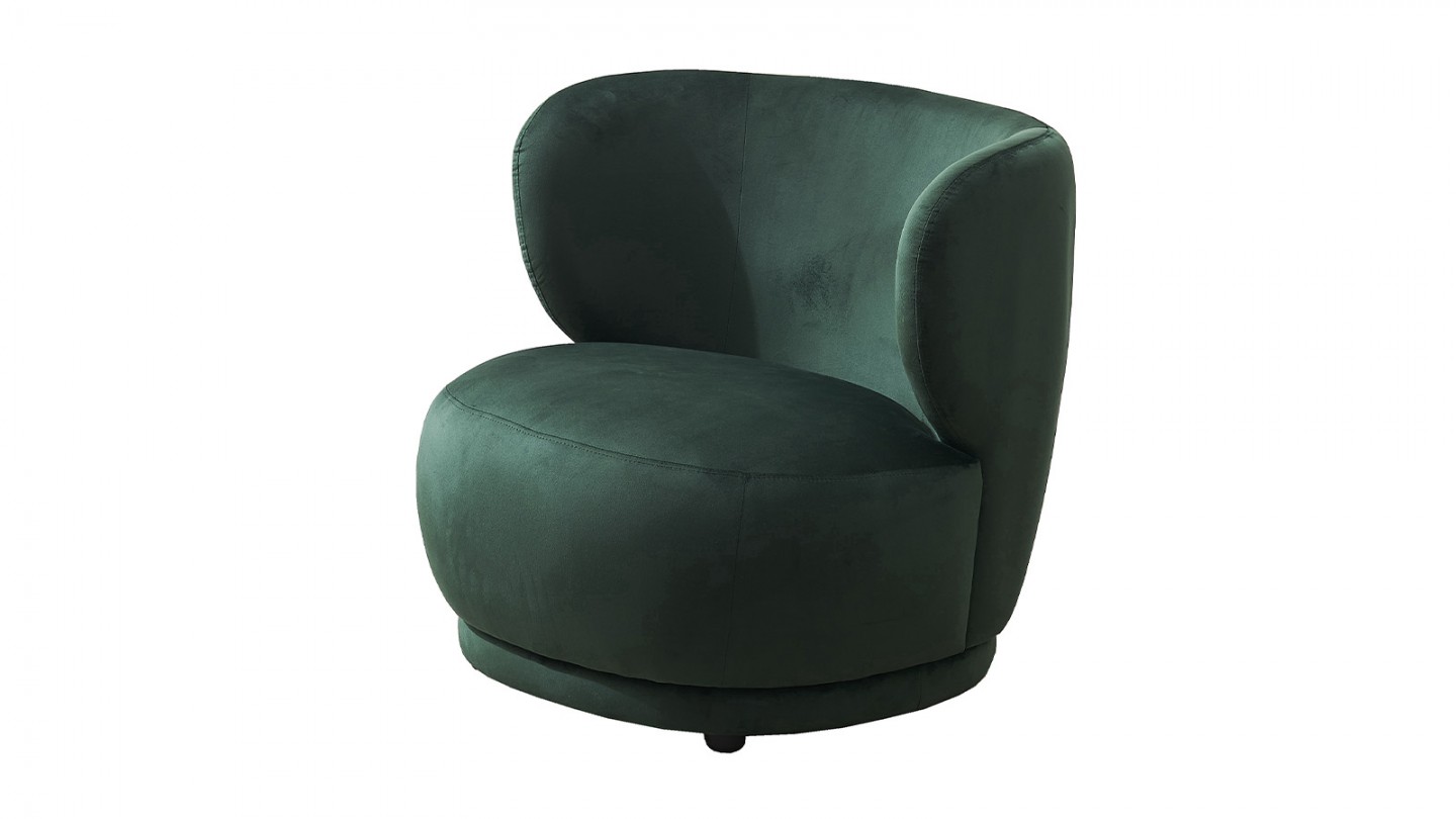 Fauteuil en velours vert - Ester