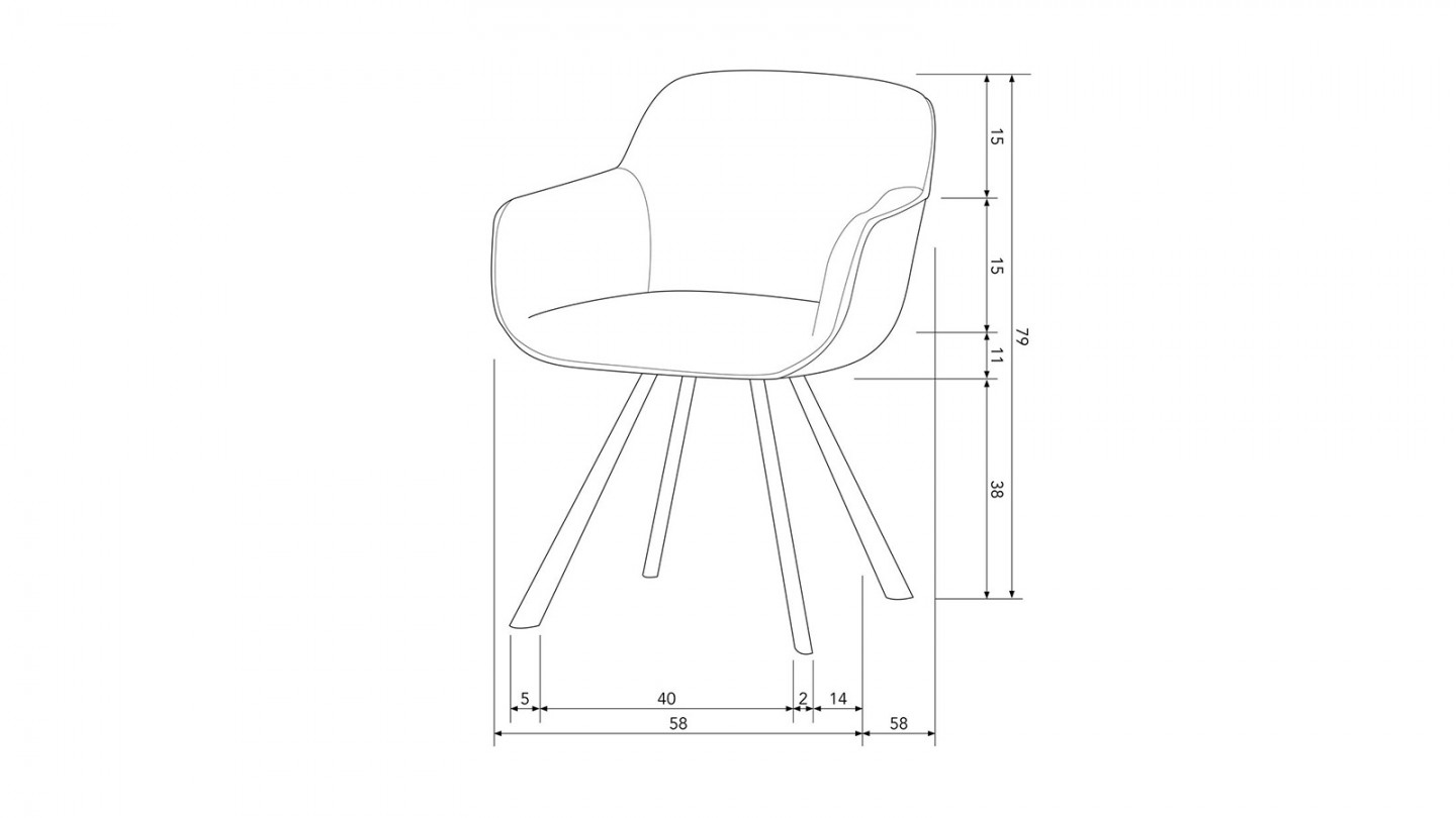 Chaise de salle à manger en tissu bouclé écru - Juno