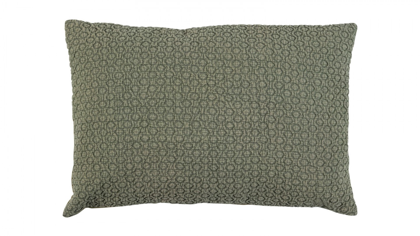 Coussin en coton imprimé kaki 40x60 cm - Flatter