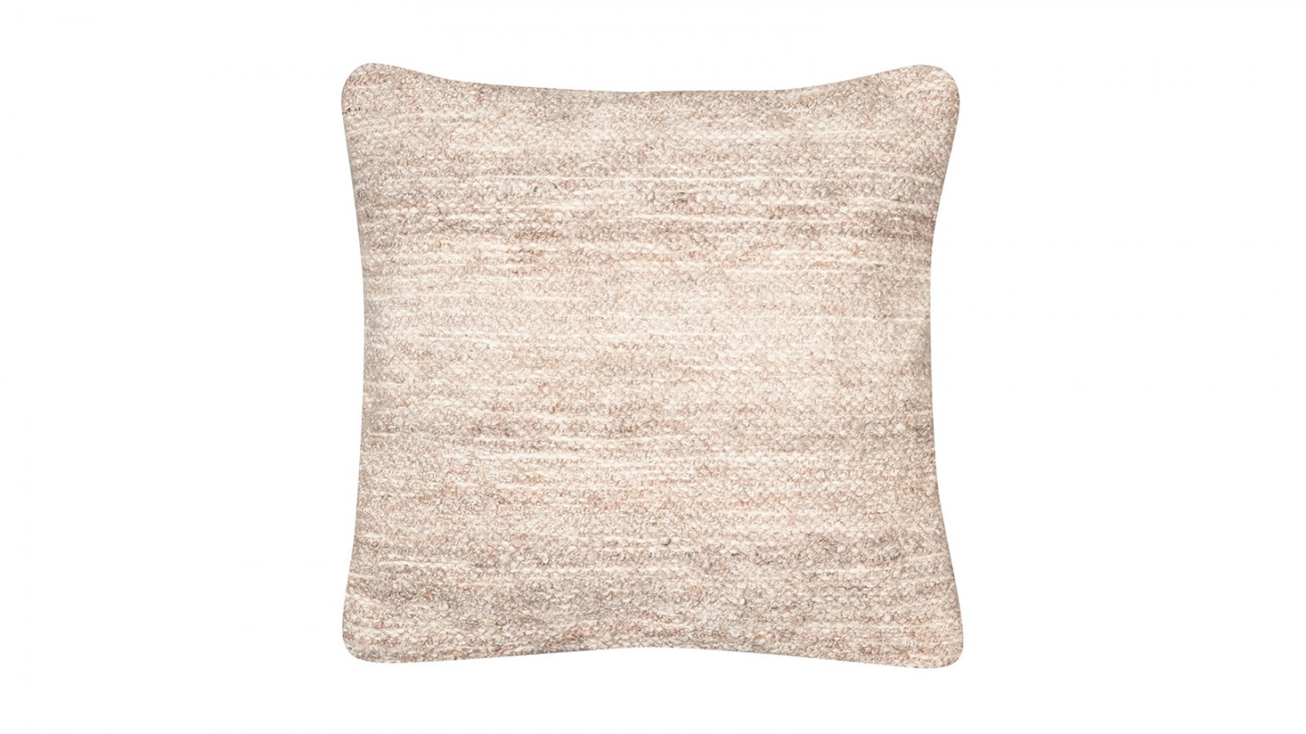 Coussin en tissu bouclé beige 45x45 cm - Wala