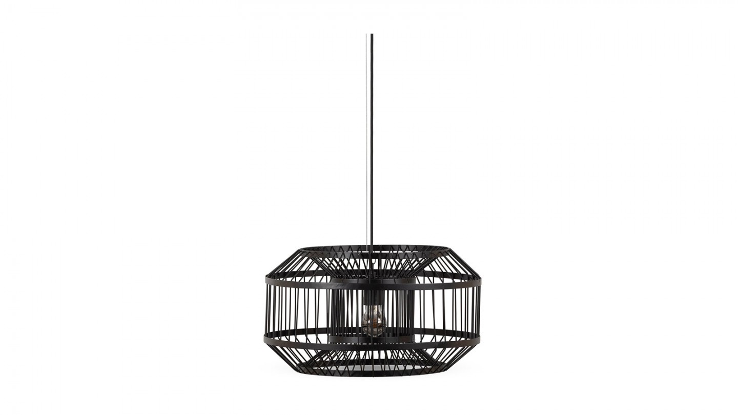 Suspension en métal noir 50 cm - Esila