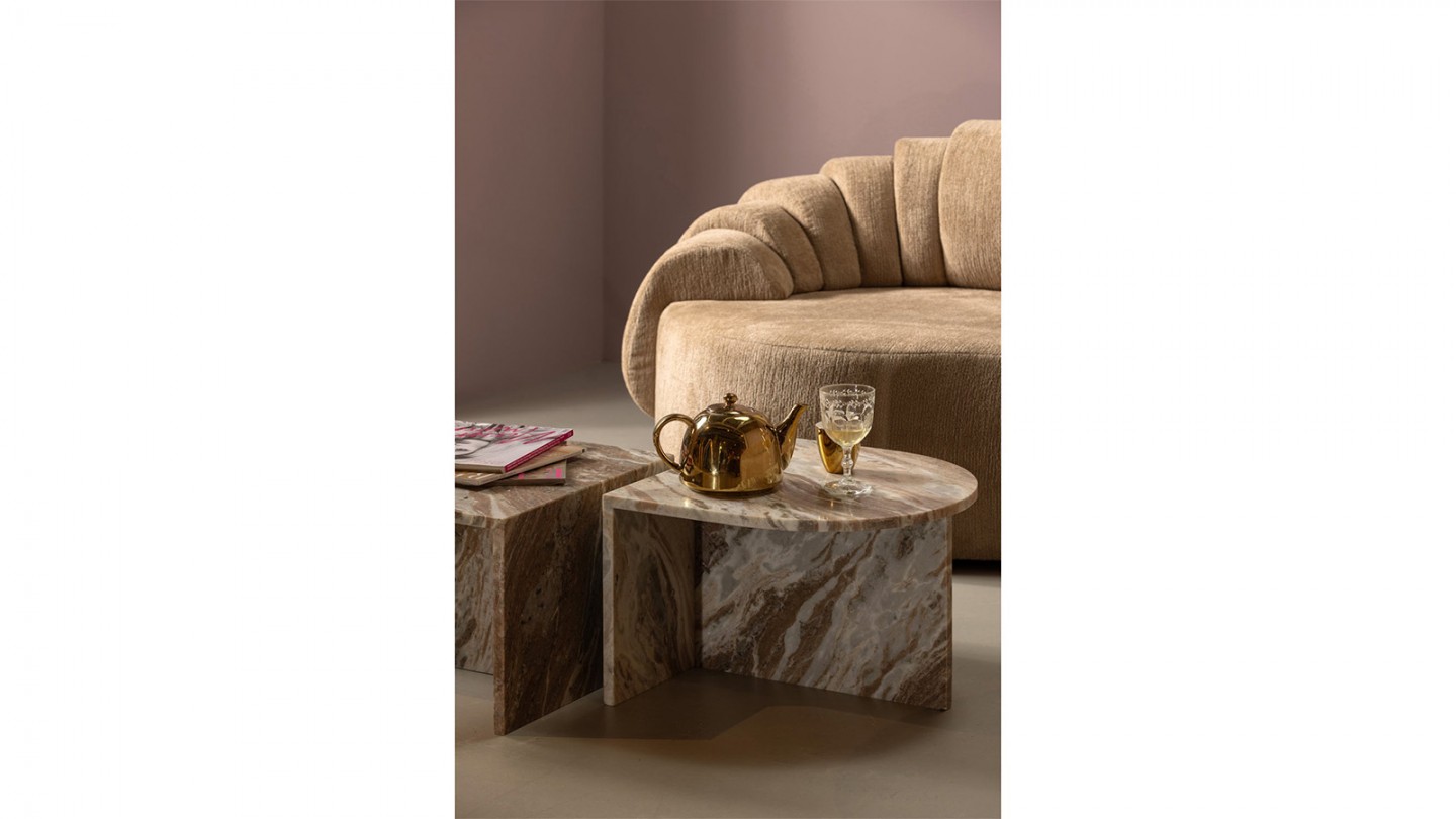 Table d'appoint en marbre naturel - Xhail