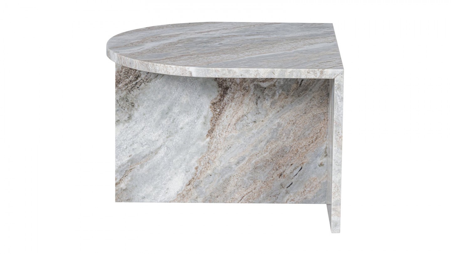 Table d'appoint ovale en marbre naturel - Xhail