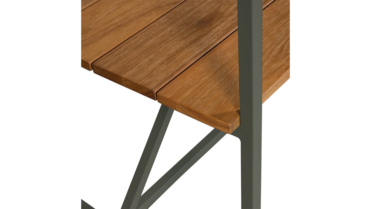 Table de jardin sur roulettes en bois eucalyptus 220cm - Blue Sky