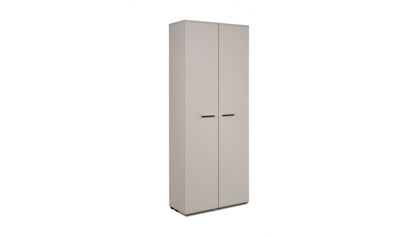 Armoire à chaussures 2 portes beige 74 cm - Nuria