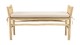 Banc en teck naturel 128 cm avec coussin blanc - Will