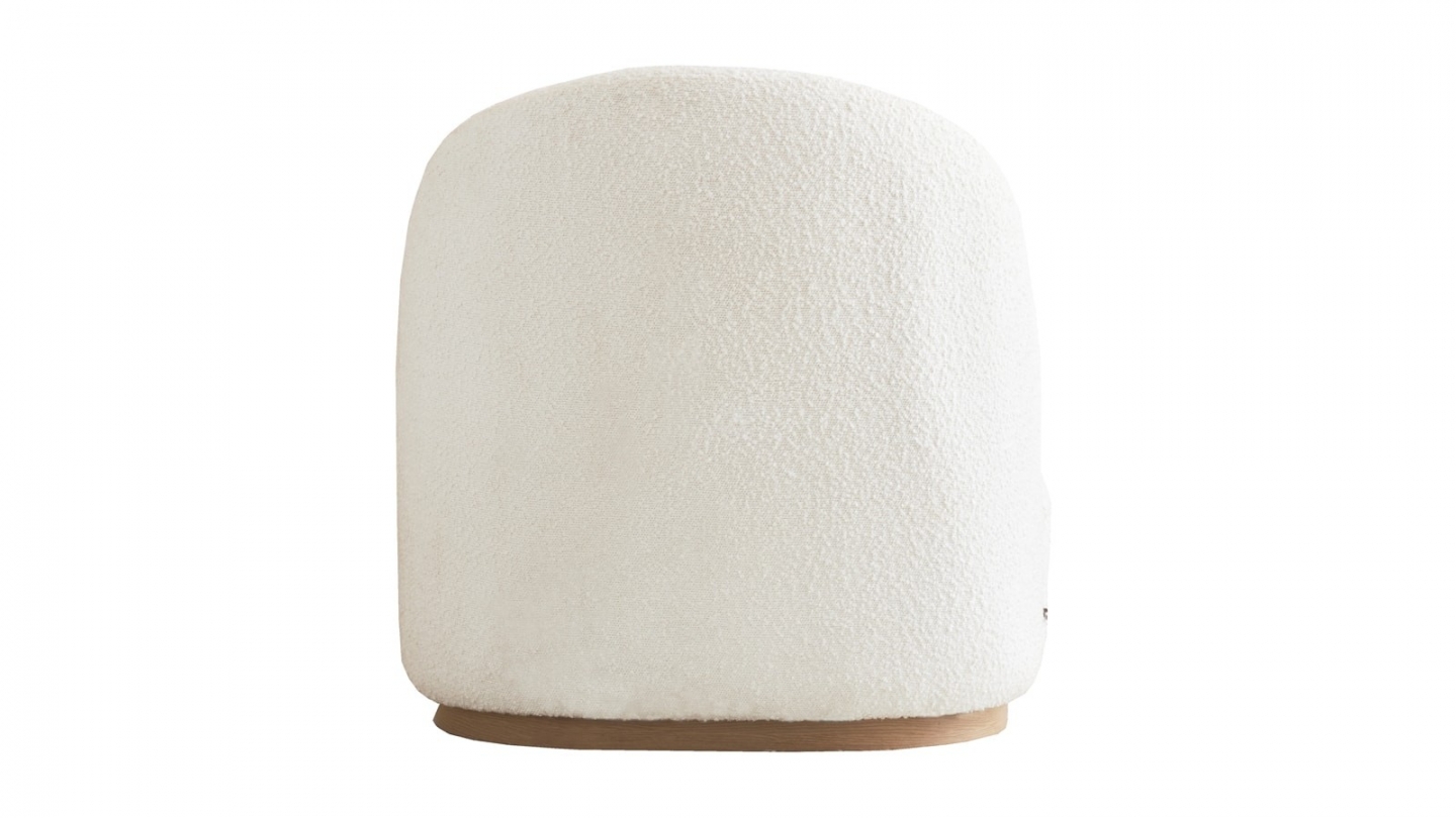 Fauteuil en tissu bouclette écru - Colette Fauteuil en tissu bouclette écru - Colette