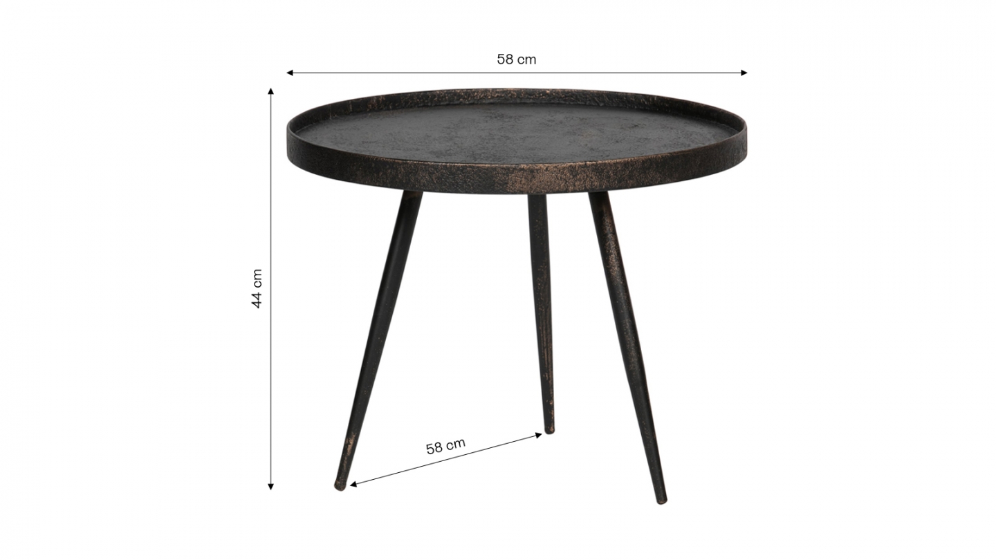 Table d'appoint ø58cm en laiton doré - Collection Bounds - BePureHome