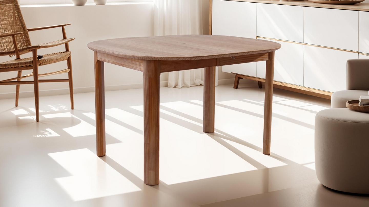 Table à manger extensible en bois 100/180 cm - Kaia