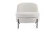 Fauteuil en tissu bouclé beige - Vianney