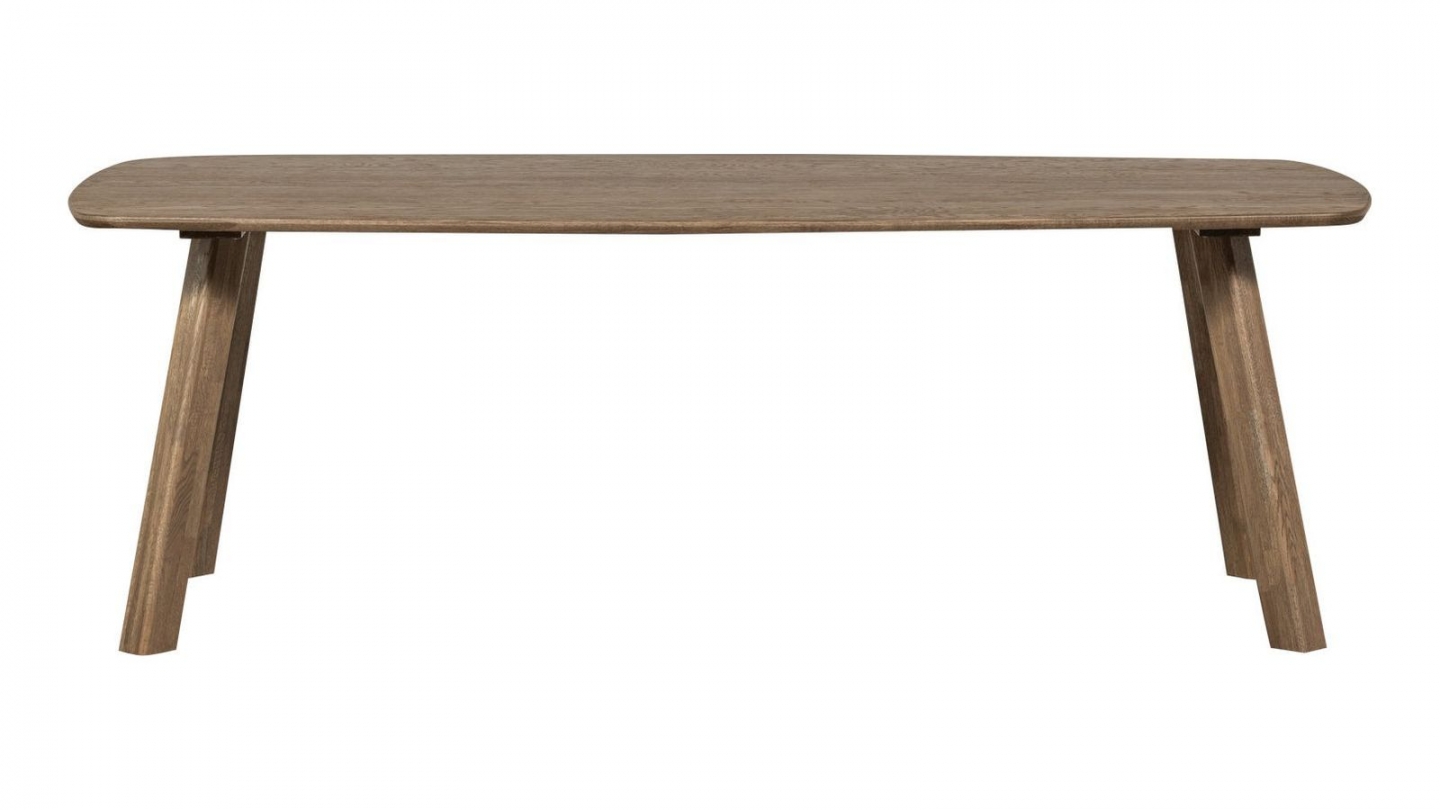 Table à manger ovale en bois foncé FSC 220 cm - Tablo