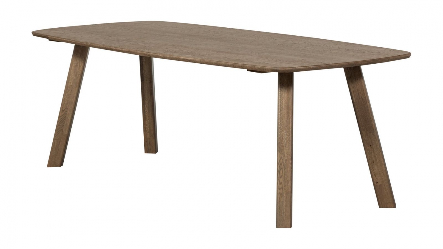 Table à manger ovale en bois foncé FSC 220 cm - Tablo