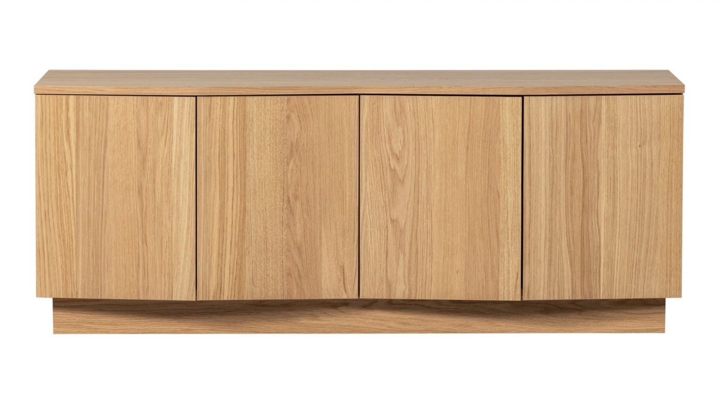 Meuble TV 4 portes en bois FSC 133 cm - Zuma