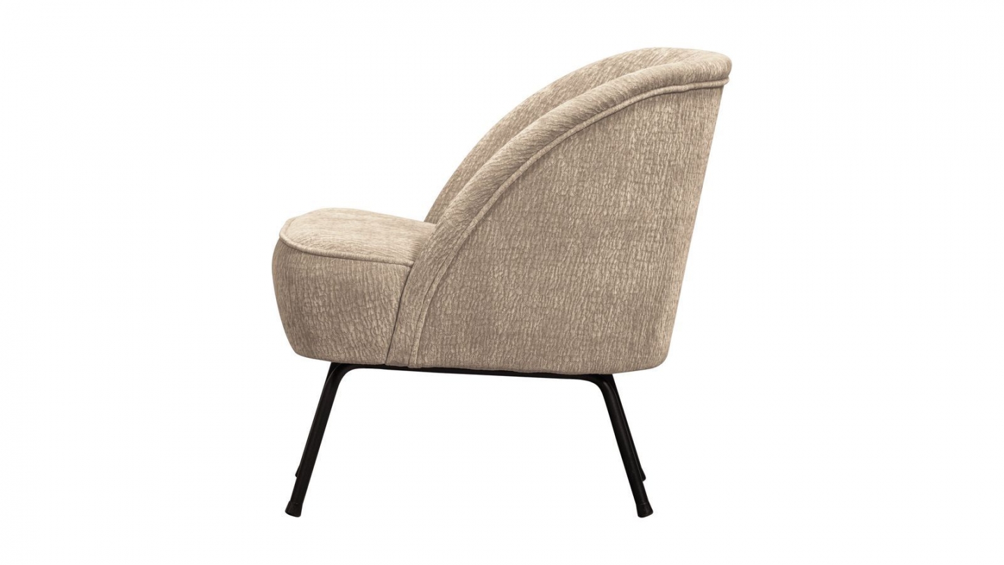 Fauteuil en tissu texturé beige - Vogue