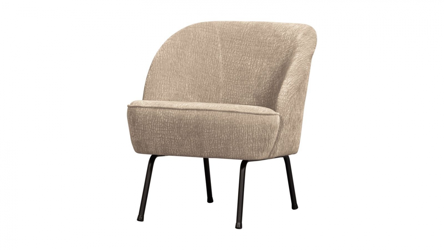 Fauteuil en tissu texturé beige - Vogue