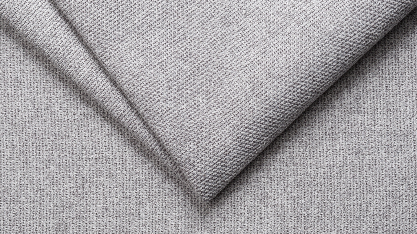 Canapé d'angle convertible réversible 5 places avec coffre de rangement en tissu gris chiné - Harper Canapé d'angle convertible réversible 5 places avec coffre de rangement en tissu gris chiné - Harper