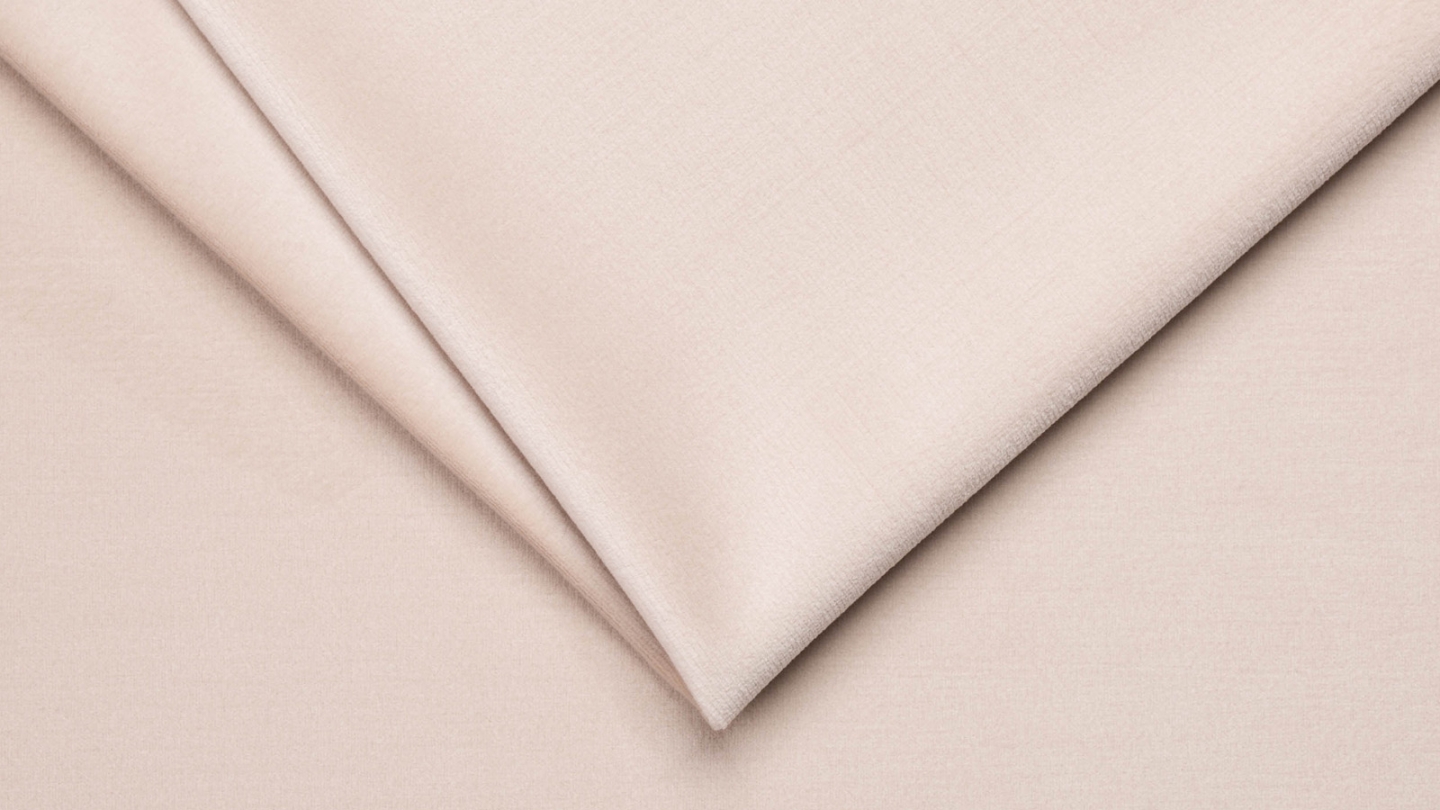 Canapé d'angle convertible réversible 5 places en velours crème - Ouverture express - Couchage quotidien - Paloma