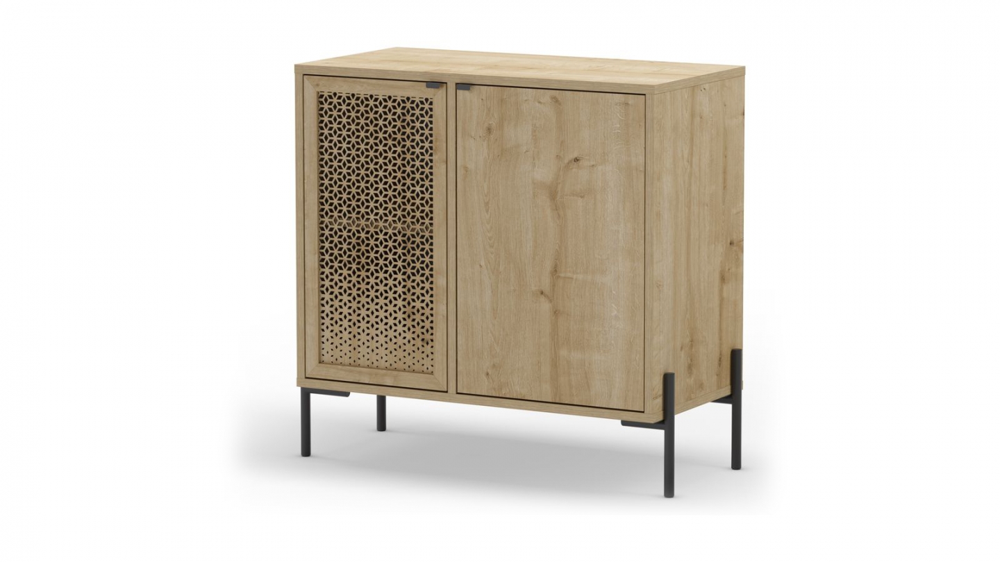 Buffet 2 portes effet chêne 84 cm - Corto