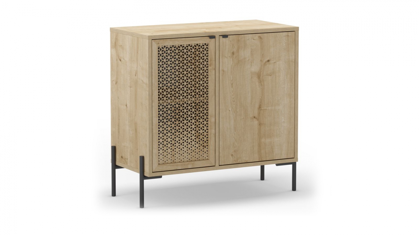 Buffet 2 portes effet chêne 84 cm - Corto