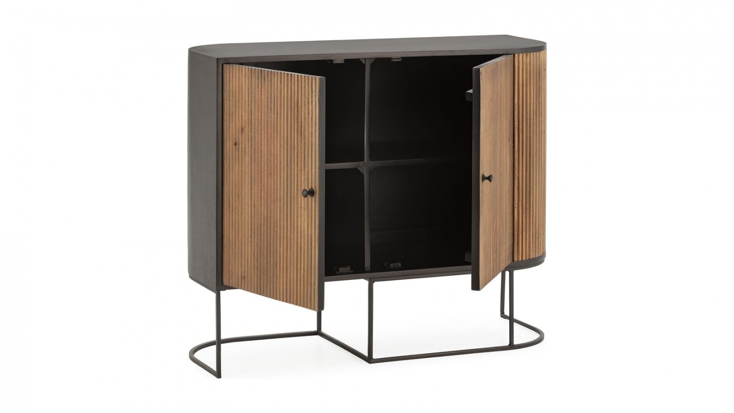 Buffet 2 portes en bois de manguier 110 cm - Cyrus