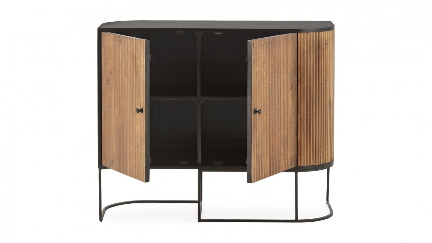 Buffet 2 portes en bois de manguier 110 cm - Cyrus