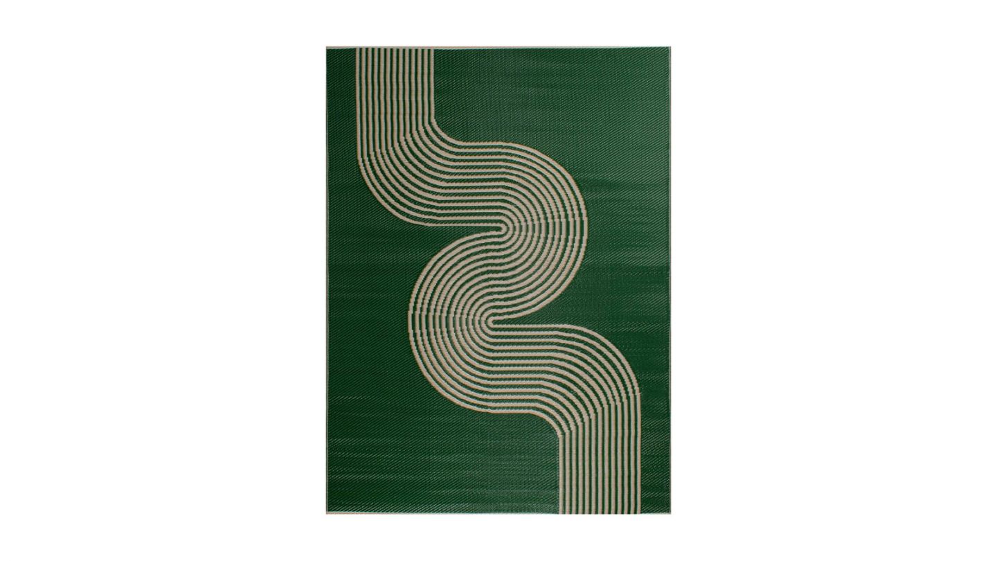 Tapis d’extérieur motif vague vert 120x160 cm - Verona