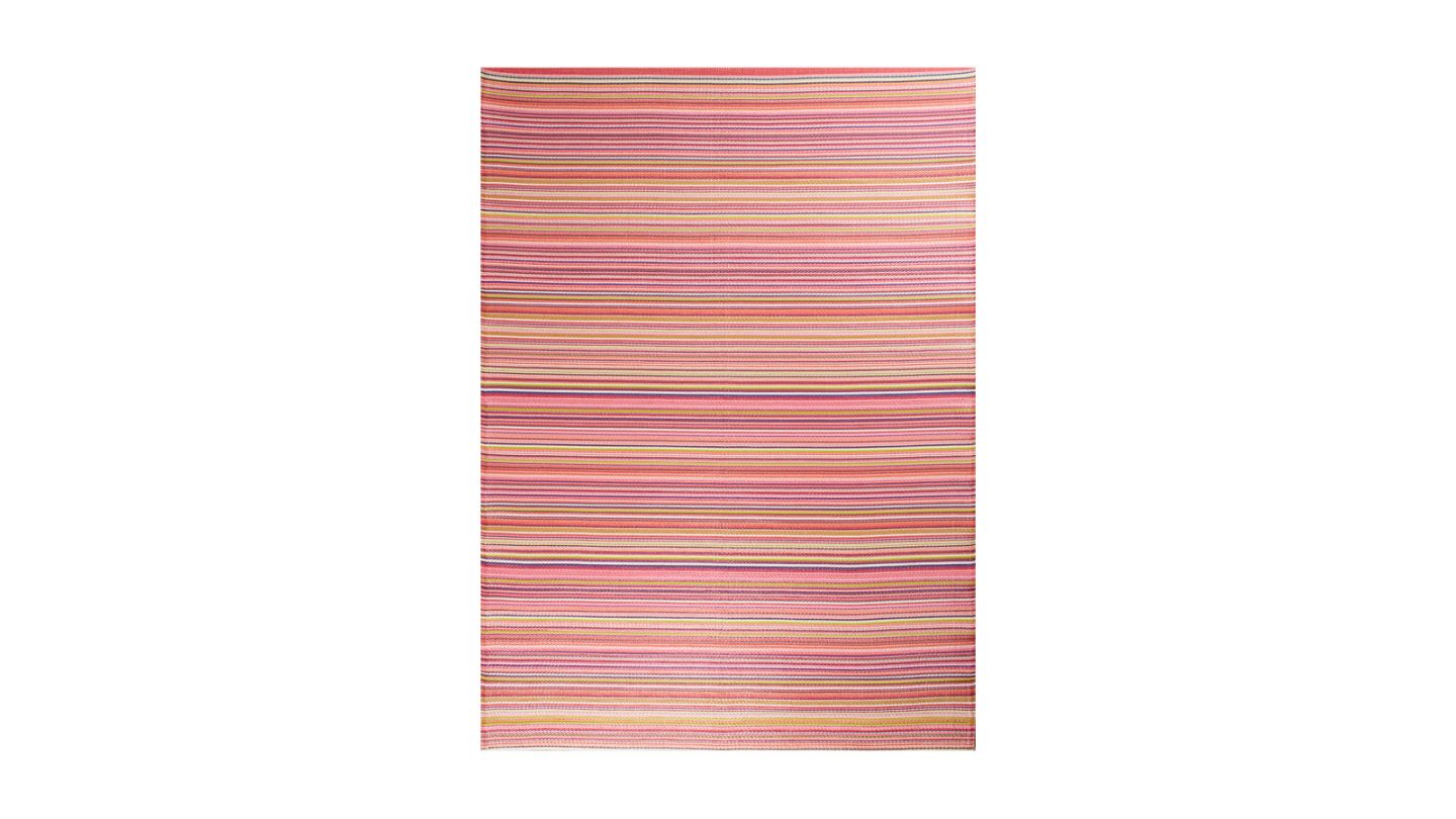 Tapis d’extérieur rayures dégradées rose 120x160 cm - Astrid