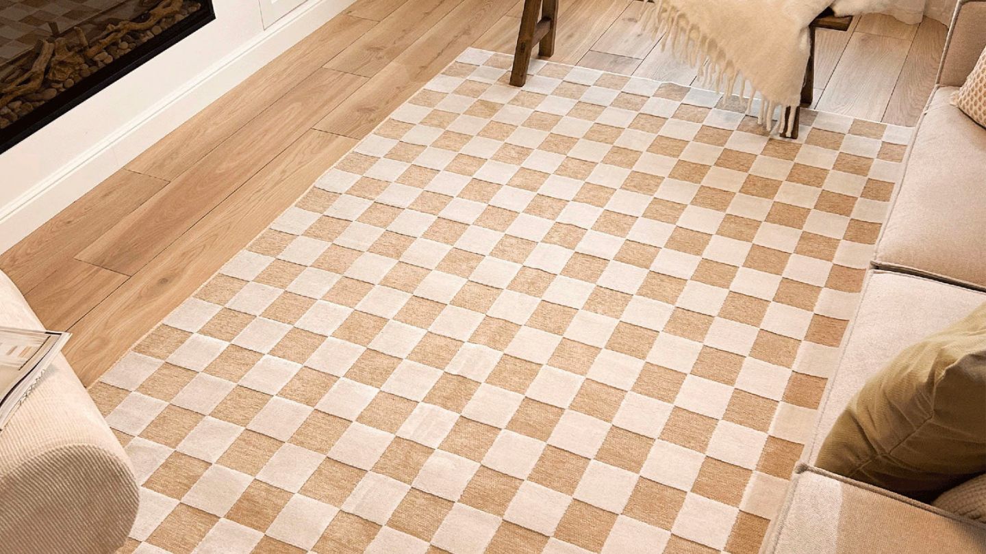 Tapis damier gris et blanc 240x340 cm - Hollis