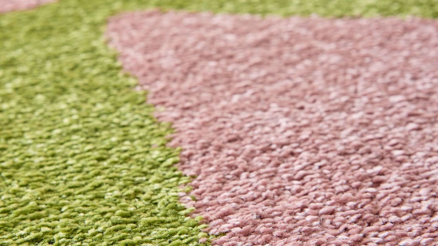 Tapis rétro à damier vert 120x160 cm - Nahia