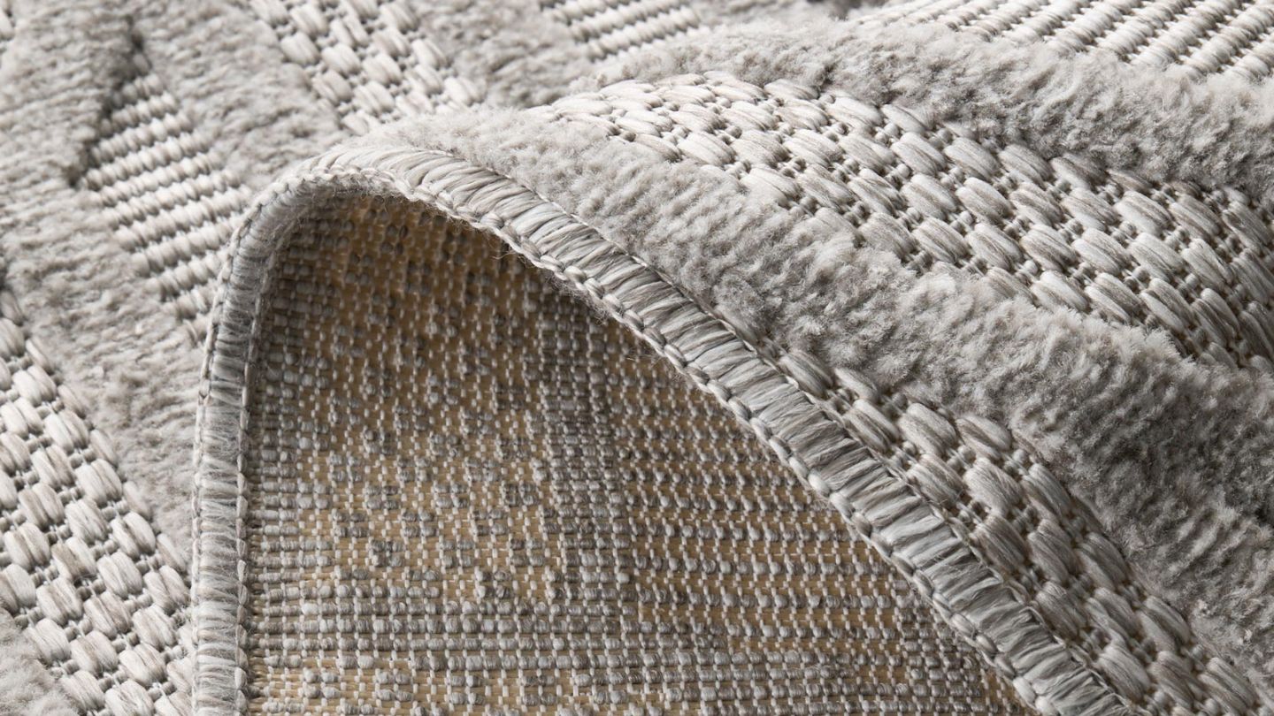 Tapis motif arc de cercle gris 120x160 cm - Nivara