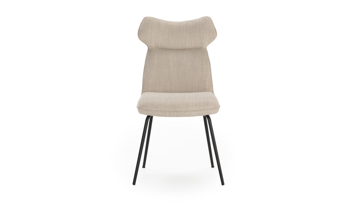 Lot de 2 chaises en tissu beige - Iconic
