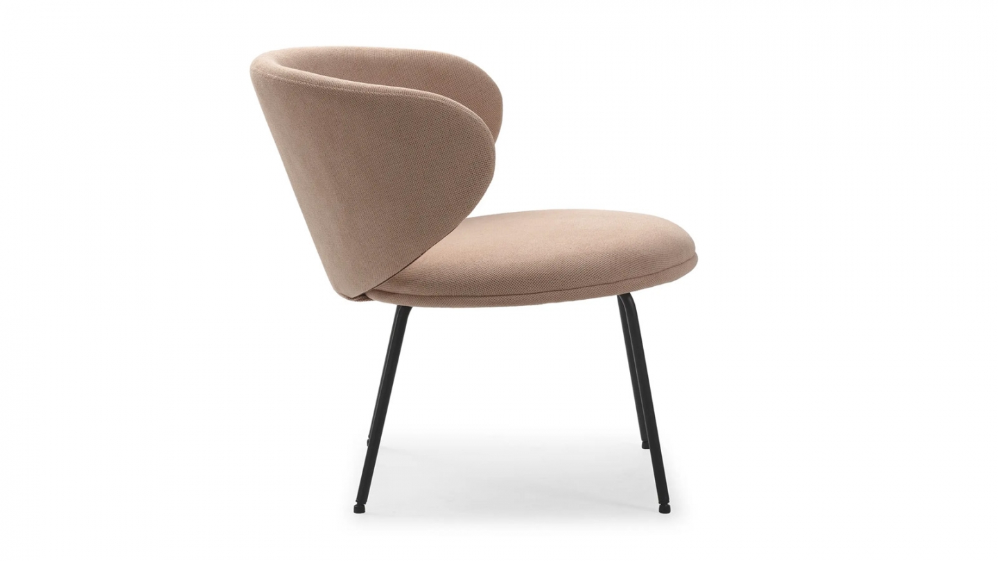 Fauteuil en tissu rose pâle - Cocoon