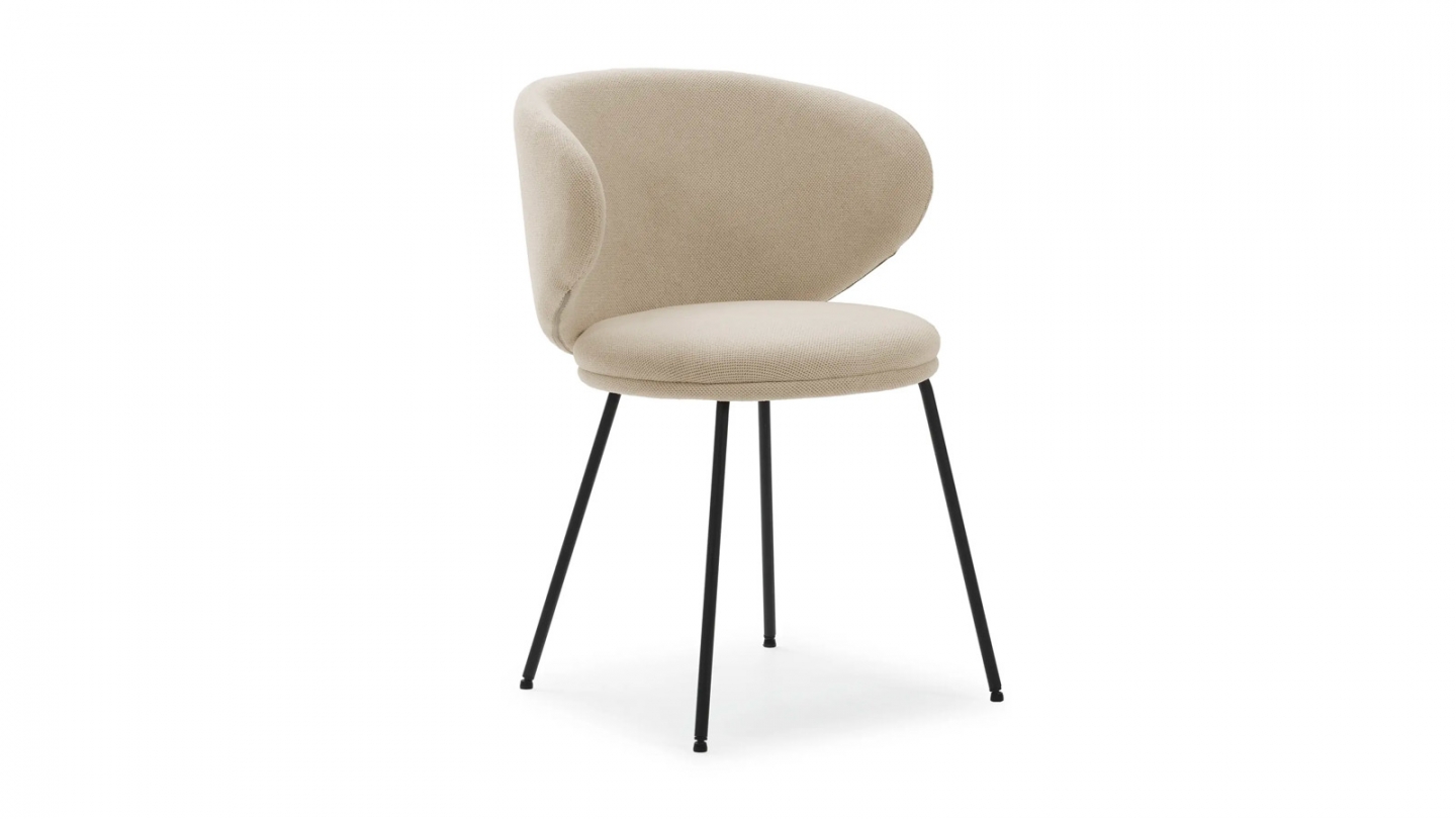 Lot de 2 chaises en tissu beige - Cocoon