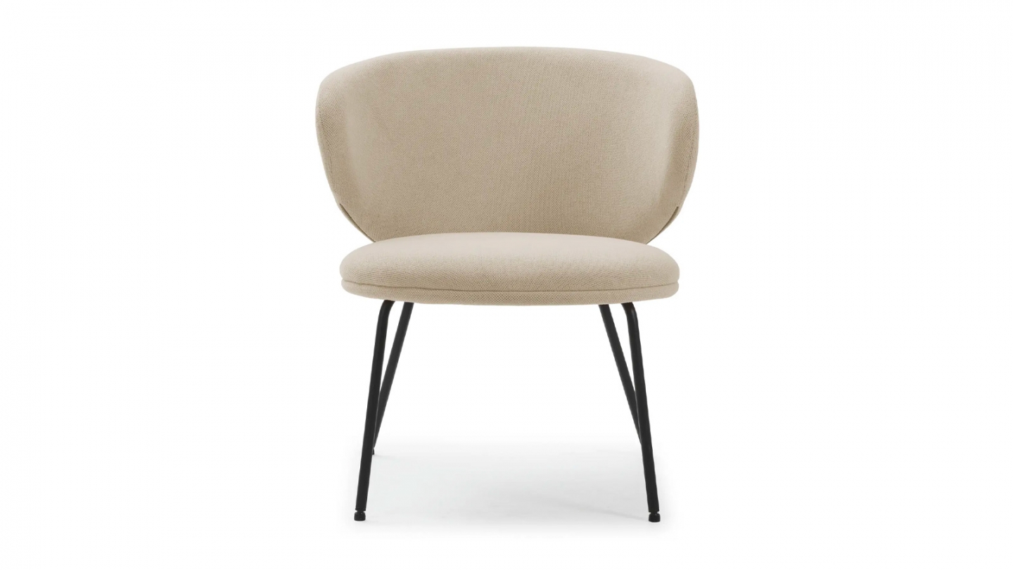 Fauteuil en tissu beige - Cocoon