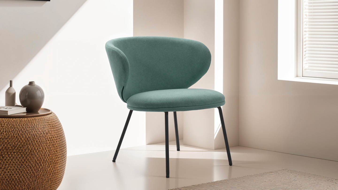 Fauteuil en tissu vert - Cocoon