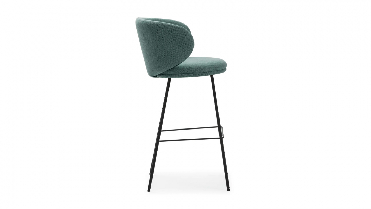 Lot de 2 tabourets de bar en tissu vert - Cocoon