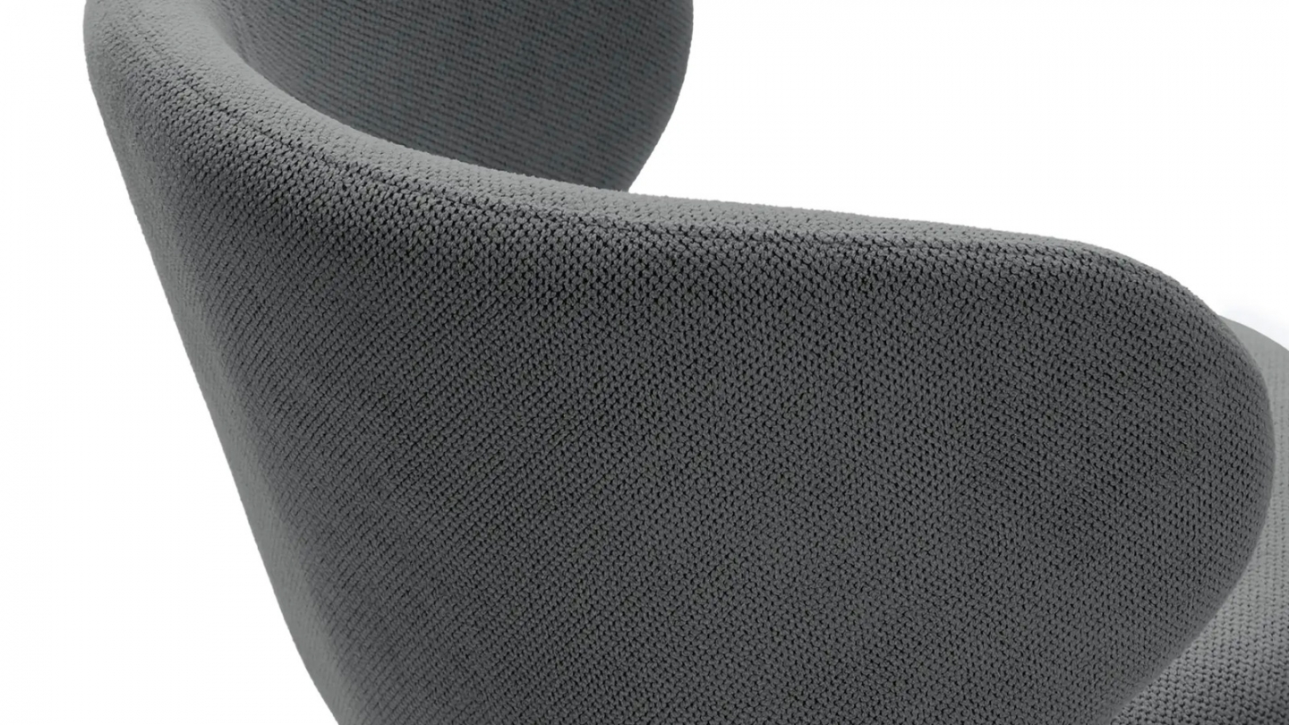 Lot de 2 tabourets de bar en tissu gris foncé - Cocoon