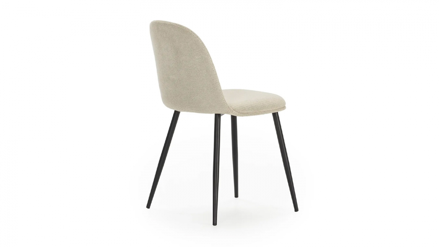 Lot de 4 chaises en tissu beige - Haven