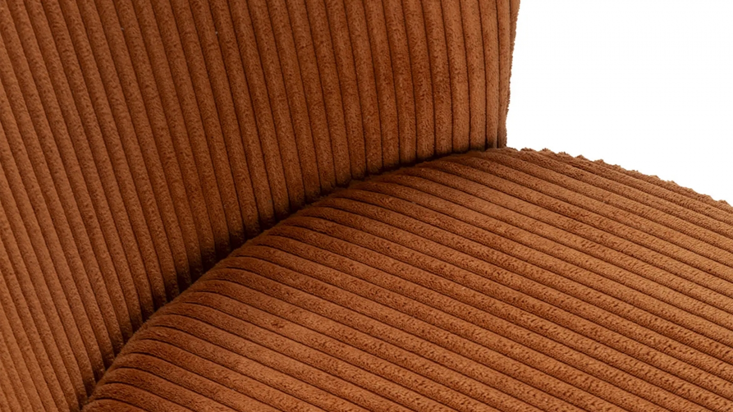 Lot de 4 chaises en velours côtelé rouille - Klara