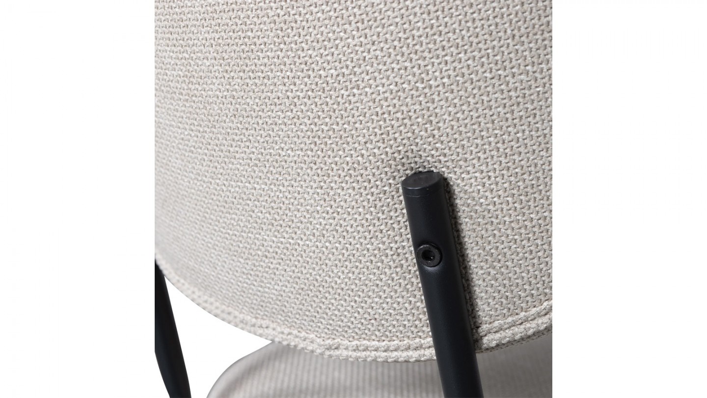 Chaise de salle à manger en tissu beige - Kjeld Chaise de salle à manger en tissu beige - Kjeld