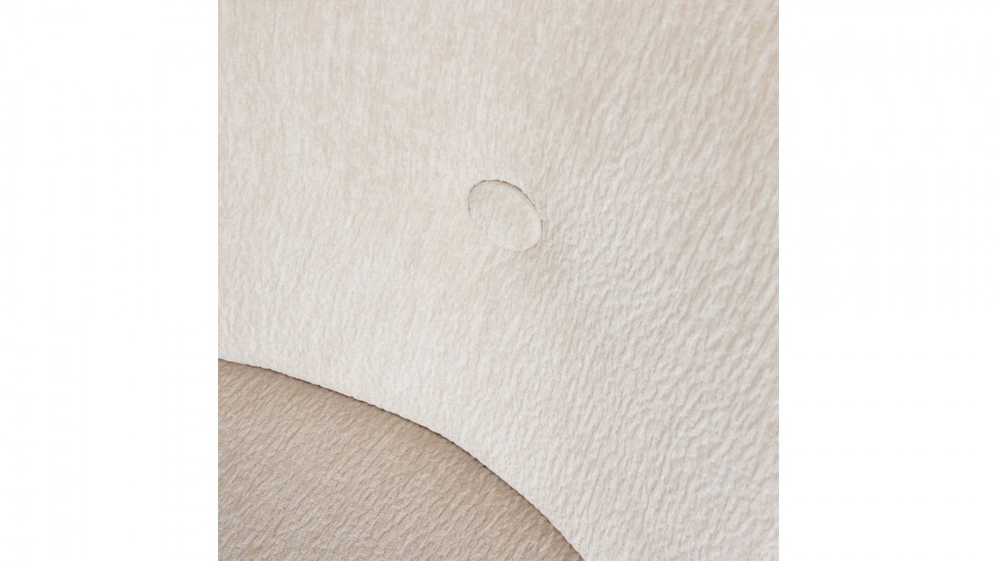 Chaise de salle à manger en tissu chenille Beige - Manuel