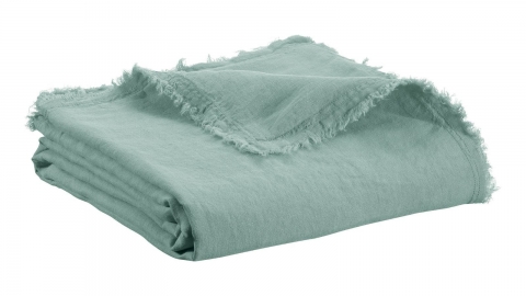 Plaid léger vert de gris 130 x 180 cm - Zeff