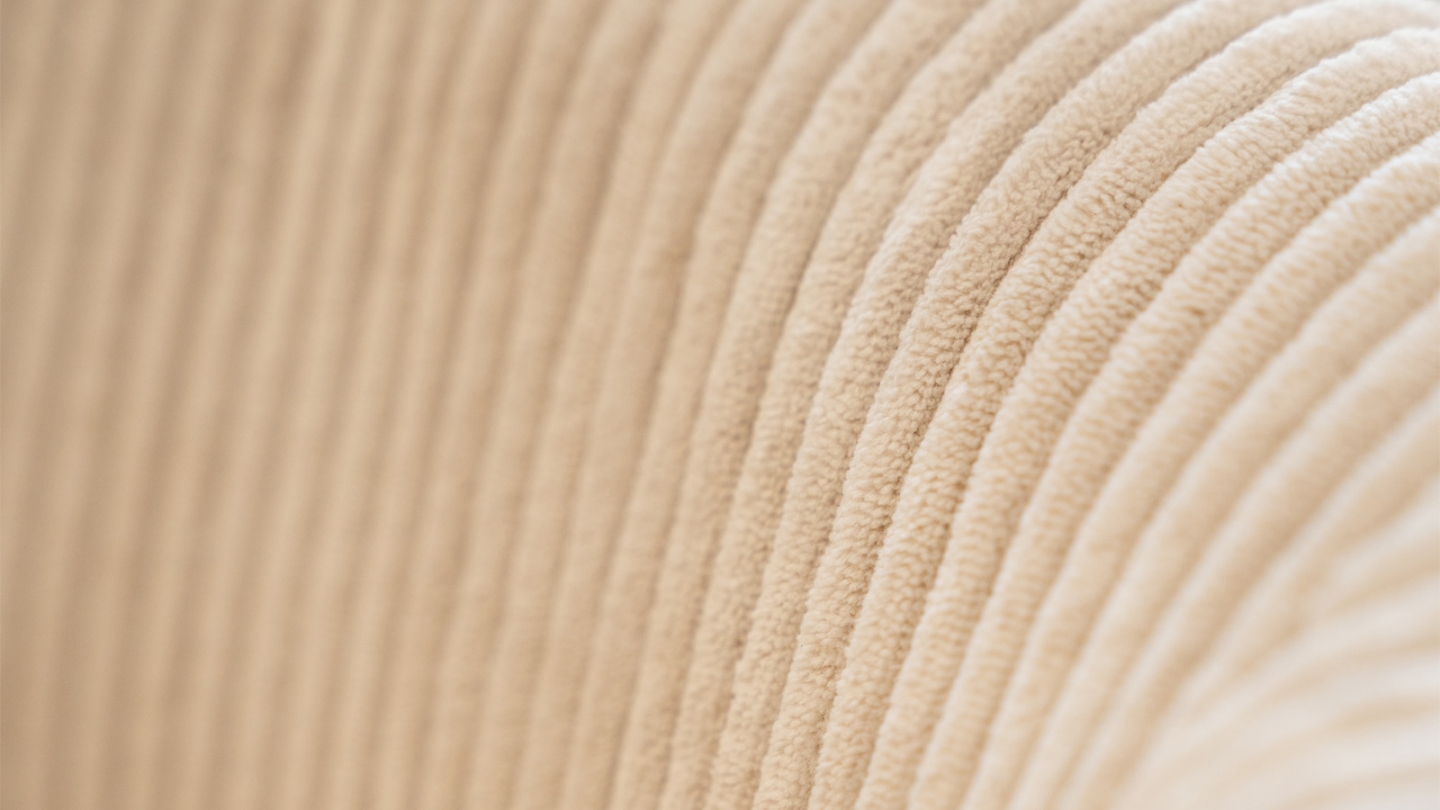 Lot de 2 fauteuils de table en velours côtelé beige - Malone