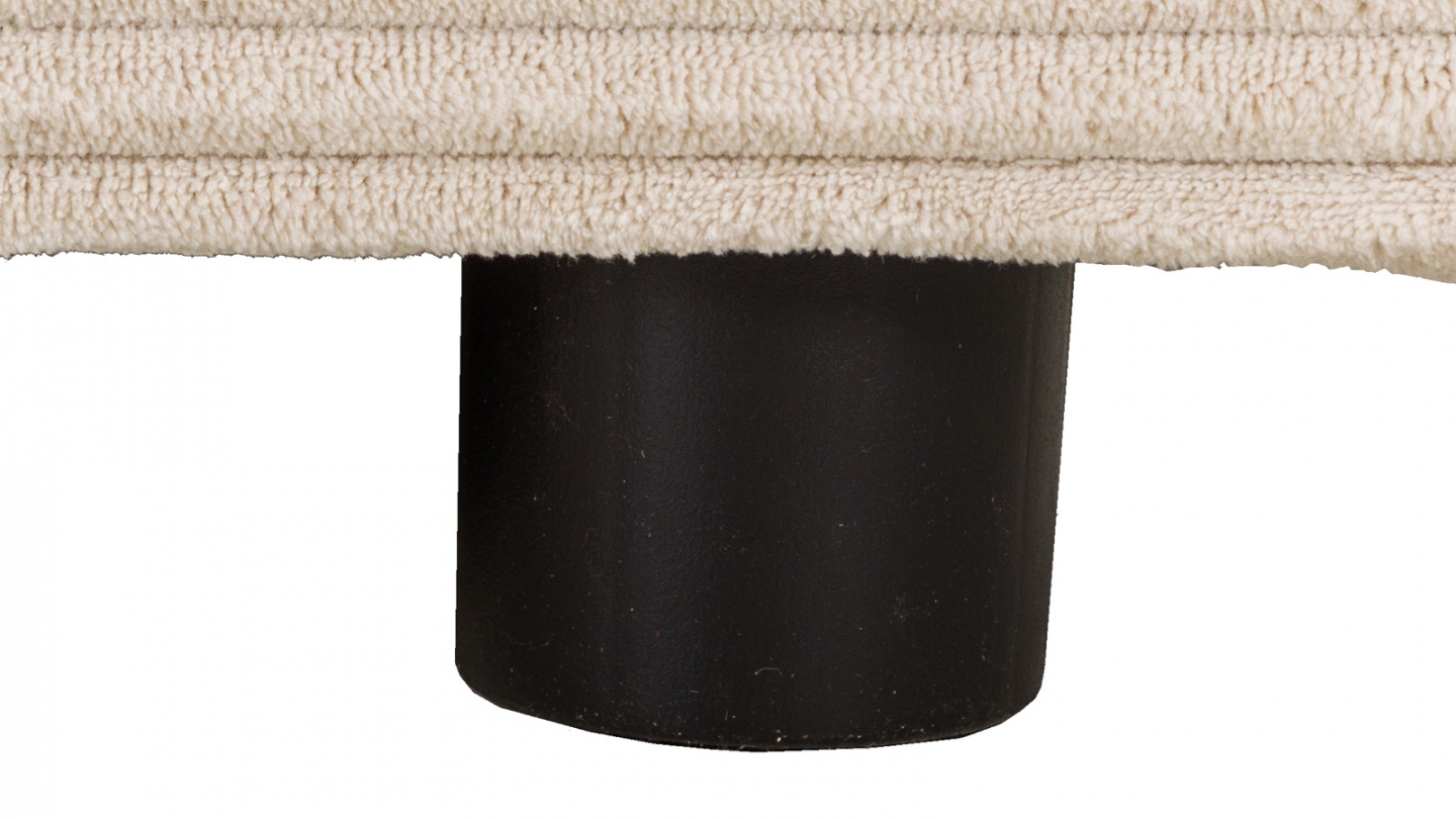 Canapé d'angle convertible réversible 4/5 places en velours côtelé beige - Malte