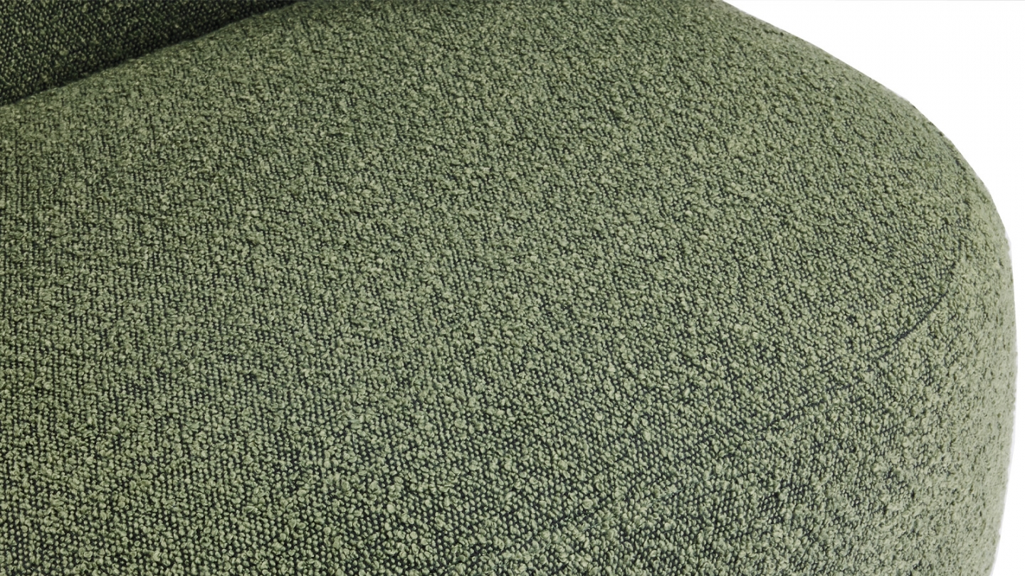 Fauteuil en tissu bouclette vert - Ester