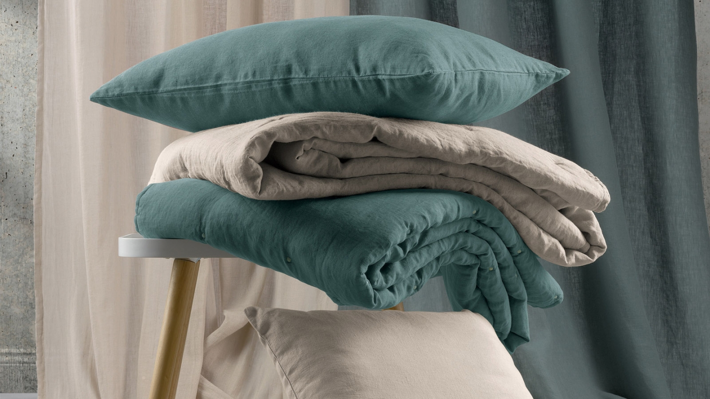 Coussin lin et coton blanc 30 x 50 cm - Zeff