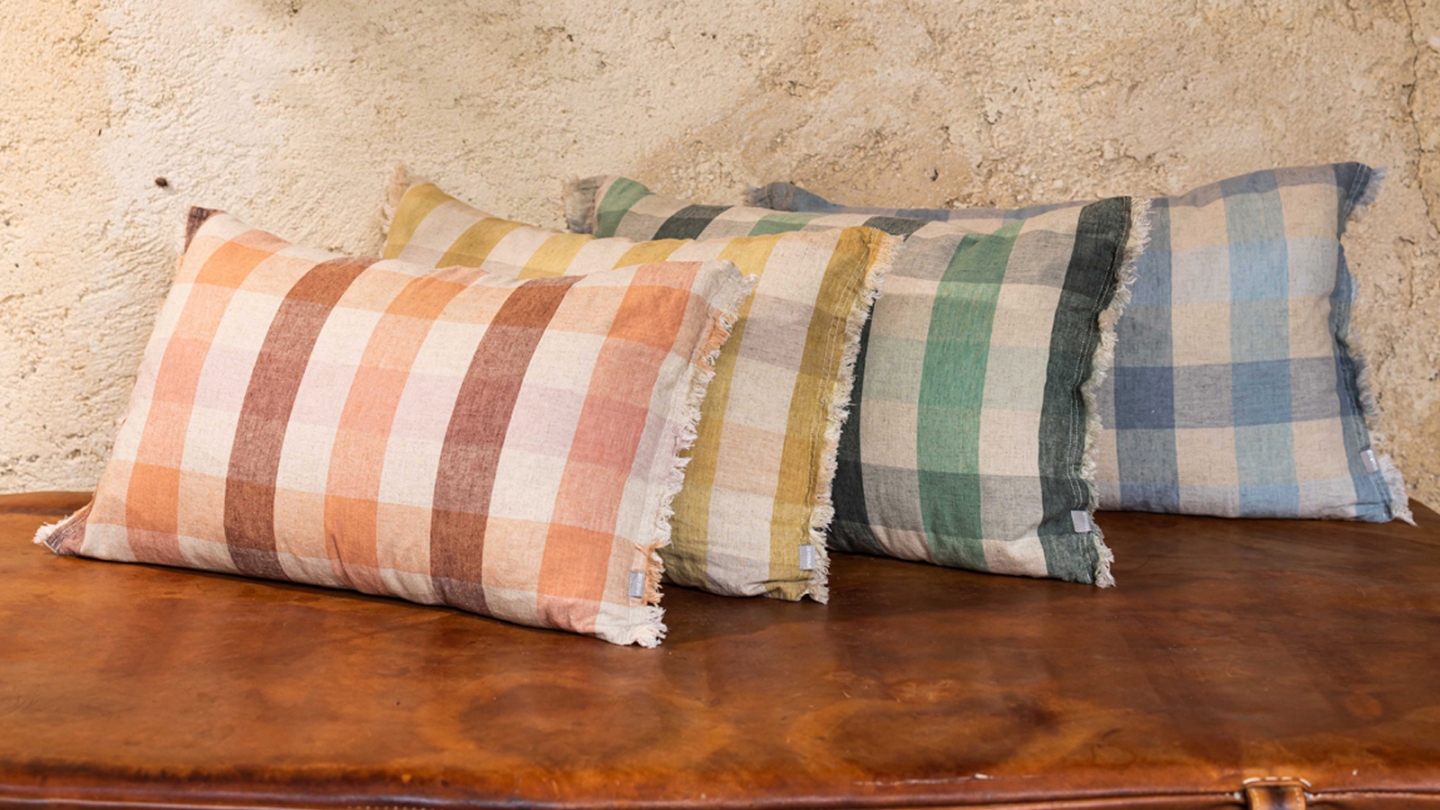 Coussin à imprimé terracotta 40 x 65 cm - Kate
